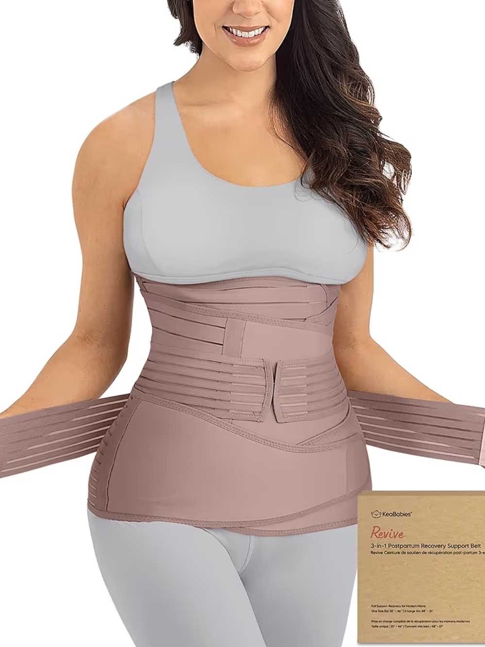 New In Box-KeaBabies Revive Postpartum Recovery Support Belt - Dusty Plum- M/L